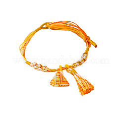 Armbänder mit Zongzi-Anhängern aus gewebter Baumwollkordel im chinesischen Stil für Damen&nbsp;WG986C8-03