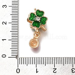 Zahnstangenüberzuglegierungs-Kristallrhinestone-europäische baumelnde Charme&nbsp;PALLOY-P307-20G