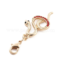Decorazione pendente in lega di strass&nbsp;HJEW-P021-01H-G