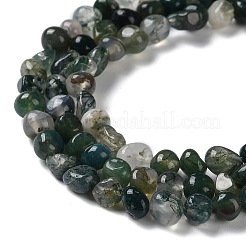 Natur Moos Achat Perlen Stränge&nbsp;G-D081-A02