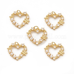 Pendenti ecologici in ottone con micro pavé di zirconi&nbsp;KK-I698-24G