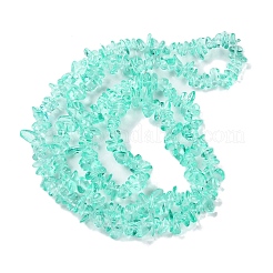 Chapelets de perles en verre transparentes peintes par pulvérisation&nbsp;X-GLAA-P060-01A-08