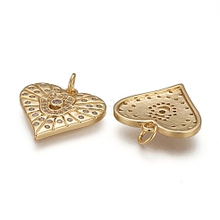 Pendenti in zirconi cubici trasparenti in micro pavè di ottone&nbsp;ZIRC-Z009-02G