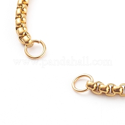 Set di bracciali a catena scatolata in acciaio inossidabile 304 con placcatura sotto vuoto in PVD&nbsp;AJEW-JB00941