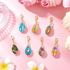 Pendentifs en coquillage cauri imprimé&nbsp;HJEW-JM03787