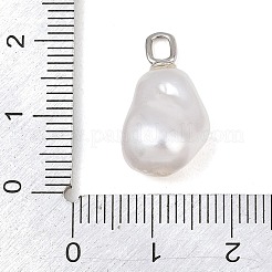 Pendenti in ottone e plastica ABS con perle finte&nbsp;PL-CBAFE9C-07