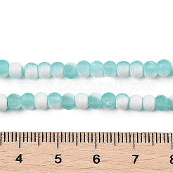 Perle di vetro smerigliato crackle fili&nbsp;GLAA-U001-4mm-M