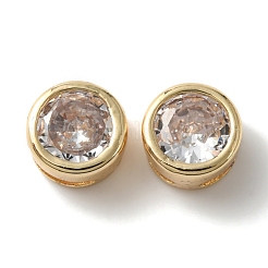 Dia-Charms mit Gestellbeschichtung aus Messing mit Mikropavé-Zirkonia&nbsp;KK-C020-13LG