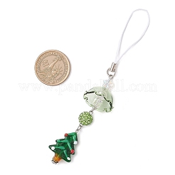 Decorazioni natalizie con pendenti in strass lavorati a mano in argilla polimerica e lampwork&nbsp;HJEW-TA00364