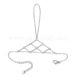 Bracelets à anneaux en chaîne de câble en laiton pour femmes&nbsp;BJEW-JB11579-02