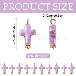10 pendentif en porcelaine fait main&nbsp;PALLOY-FS00081