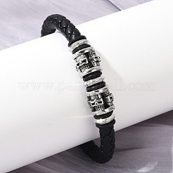 Geflochtene Armbänder aus Mikrofaser-Lederband&nbsp;BJEW-D304-11AS