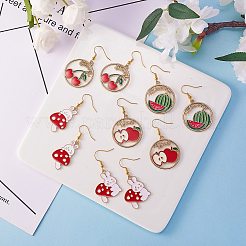 Kit de fabrication de boucles d'oreilles fruits et lapin diy&nbsp;DIY-SZ0007-52
