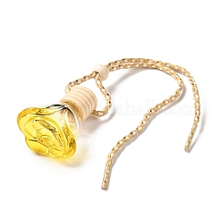 Pendentif bouteilles de parfum vides rechargeables en forme de rose&nbsp;HJEW-D001-09A