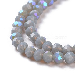 Chapelets de perles en verre opaque de couleur unie&nbsp;EGLA-A034-P4mm-L13