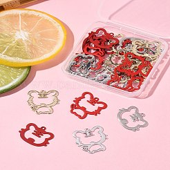 30 stücke 5 stil sprühlackierte legierung anhänger&nbsp;ENAM-FS0002-93