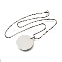 Colliers pendentifs vierges en acier inoxydable 304&nbsp;NJEW-P329-04D-P