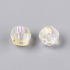 Perles de verre peintes par pulvérisation transparent&nbsp;X1-EGLA-N018-4mm-10