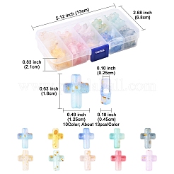 130 Stück transparente Acrylperlen in 10 Farben mit Farbverlauf.&nbsp;OACR-FS0002-05