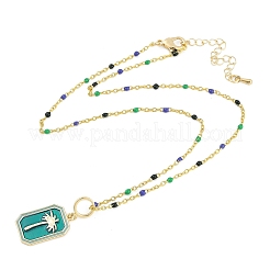 Collane ciondolo in ottone&nbsp;NJEW-R006-01G-02
