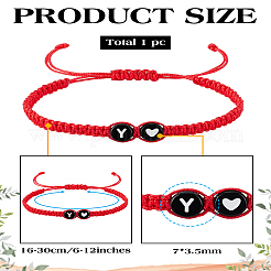 1 pulsera trenzada con cordón de nailon ajustable para mujeres y hombres&nbsp;BJEW-LP0001-31B-Y