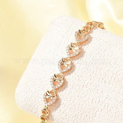 Bracelets en laiton à maillons en zircone cubique à micro pavé&nbsp;KK-R217-37G