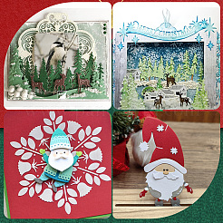 2 stücke 2 arten weihnachten kohlenstoffstahl stanzformen schablonen&nbsp;FIND-GF0007-51