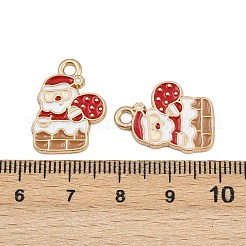 Pendentifs en alliage émaillé sur le thème de Noël&nbsp;ENAM-Z023-01G-07
