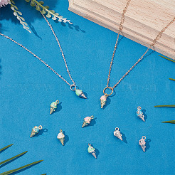 24 pièces 8 styles pendentifs en émail en alliage de zinc&nbsp;FIND-AR0006-09
