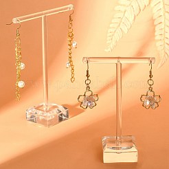 T bar organischem Glas Ohrring Display-Ständer&nbsp;X-EDIS-G001-01