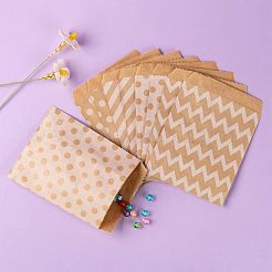 100 Stück 4 Muster umweltfreundliche Kraftpapiertüten&nbsp;CARB-LS0001-02A