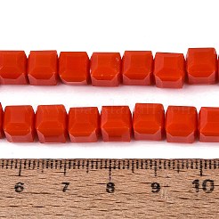Opaken Glasperlen Stränge&nbsp;GLAA-R041-8x8mm-C04