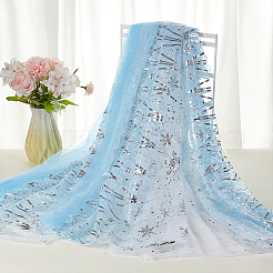 Polyester-Gaze mit Schneeflockenmuster&nbsp;AJEW-WH0314-911A