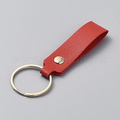 Schlüsselanhänger aus Eisen und PU-Leder&nbsp;KEYC-WH20005-01I