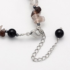 Bracciali di perline naturale pietra misti e perle&nbsp;BJEW-JB01982