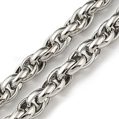 Collar de cadena de cuerda de acero inoxidable 201 que no se empaña&nbsp;STAS-Z056-03P