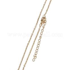 Colliers à pendentif en zircone cubique transparent micro pavé en laiton&nbsp;NJEW-H100-09G