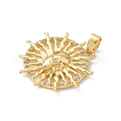 Pendentifs avec zircon cubiques à micro-pavés en laiton&nbsp;LS-KK-F905-18G-02