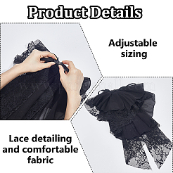 Faux col amovible en dentelle de polyester&nbsp;DIY-WH0591-541B