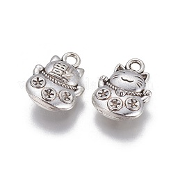 Charms porte-bonheur en alliage de zinc de style tibétain&nbsp;X-PALLOY-ZN63199-AS