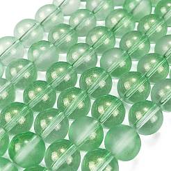 Brins de perles de verre transparent dépoli&nbsp;GLAA-P065-10mm-04