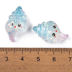 Cabochons décodés en résine époxy transparente&nbsp;CRES-P035-10E