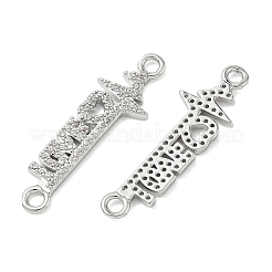 Verbindungsanhänger mit Mikropavé aus Messing mit durchsichtigen Zirkonia-Steinen&nbsp;XGRQ3D373-494P