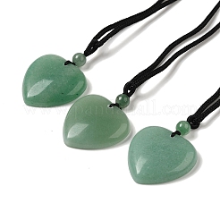 Collar con colgante de piedras preciosas mixtas naturales y sintéticas con cordones de nailon.&nbsp;NJEW-D051-02