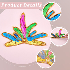 10 Stück Polyester-Stickerei-Ornament-Zubehör&nbsp;PATC-CY0001-31B