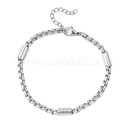 2 Stück 2 Stile anlaufgeschützte 304 Edelstahl-Boxketten-Armbänder für Paare&nbsp;BJEW-JB12634