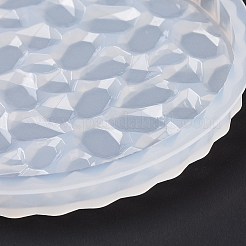Moldes de silicona con base de exhibición de patrón de diamante diy&nbsp;DIY-K058-08B