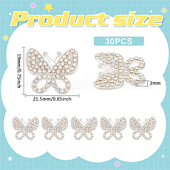 30pcs cabochons de strass en verre&nbsp;FIND-MA0001-16B