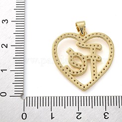 Pendentifs en laiton zircon cubique transparent&nbsp;KK-M319-22G-01