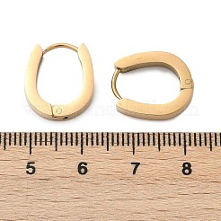 Boucles d'oreilles créoles en acier inoxydable 304 à effet poli&nbsp;EJEW-M001-38G